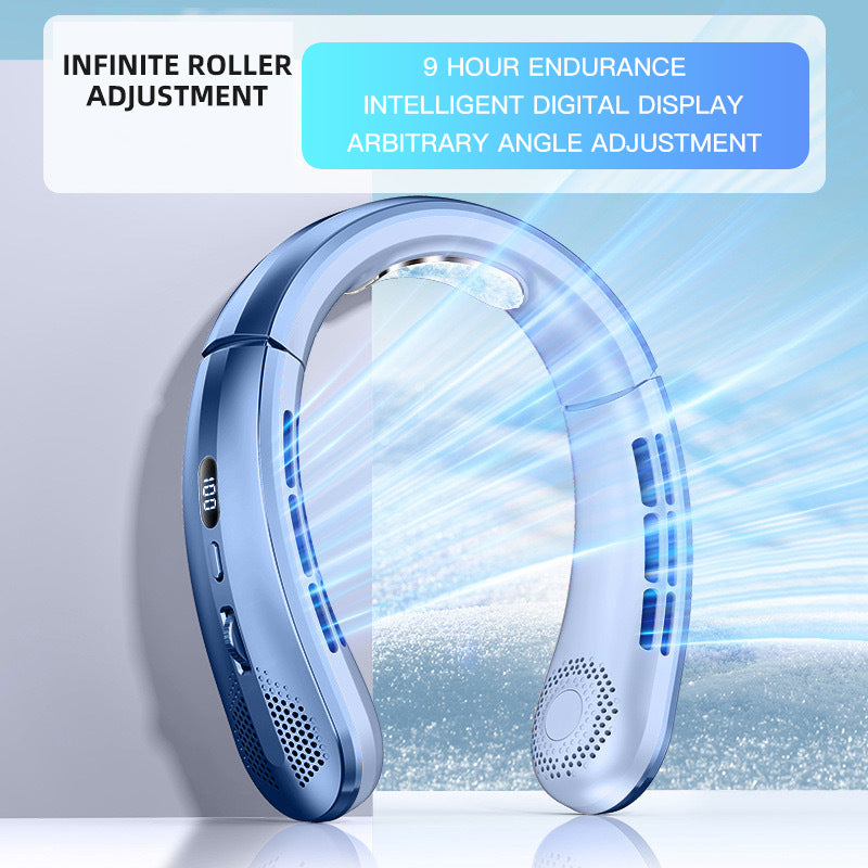 Portable Neck Fan with Digital Display